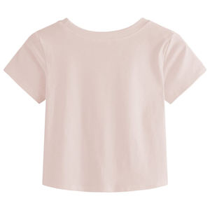 T-shirt court décontracté d'été pour femme, col rond, 100 % coton, séchage rapide et respirant, faible MOQ, personnalisable - Product Image 2