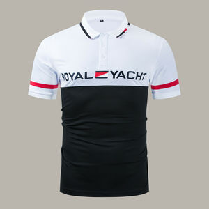 Polo de algodón para hombre, camiseta informal de manga corta con retales y diseño personalizado, precio al por mayor, nuevo - Product Image 5