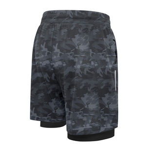 Haute qualité Double couche Gym Shorts sport entraînement musculaire exercice Sportswear XS taille décontracté solide maille sueur survêtement Shorts - Product Image 6