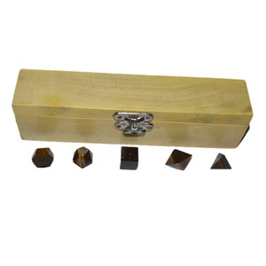 Achat Oeil de tigre 5 pièces ensemble de géométrie sacrée | Oeil de tigre 5 pièces ensemble de géométrie sacrée guérison en ligne articles métaphysiques acheter - Product Image 1