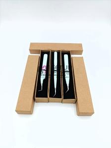 Vente en gros en acier inoxydable à 45 degrés, pince à épiler pour extension de cils avec revêtement en poudre, instrument de beauté - Product Image 3