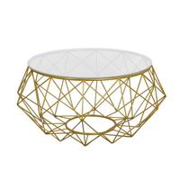 Table basse avec plateau en verre et en métal, produit de fabrication, nouveau design, partie haute en verre, pour salon, bureau