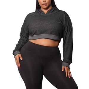 เสื้อครอปมีฮู้ดสำหรับผู้หญิงเสื้อครอปผ้าฝ้ายมัดย้อม100% เสื้อครอปสำหรับผู้ชายเสื้อครอปแขนยาวมาใหม่2023 - Product Image 6