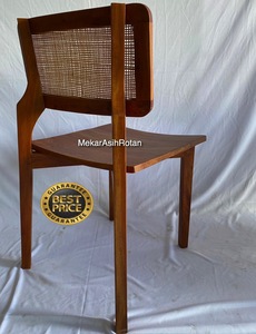 เก้าอี้หวายหวายธรรมชาติเฟอร์นิเจอร์ร้านอาหารดีไซน์ใหม่เก้าอี้รับประทานอาหารทำจากไม้เนื้อแข็งสำหรับโรงแรม - Product Image 4