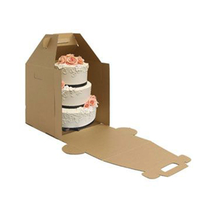 Custom pink wedding favors round square cheese pastry paper packing 10 x 10 12 x 12 x 6 12" inch tall cake box with clear window