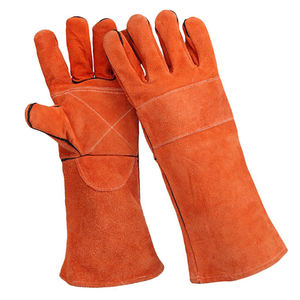 Guantes de soldadura verdes de cuero dividido de vaca de la mejor calidad, tamaño XL, revestimiento de látex resistente al calor, revestimiento de algodón, antideslizante anticorte para - Product Image 6