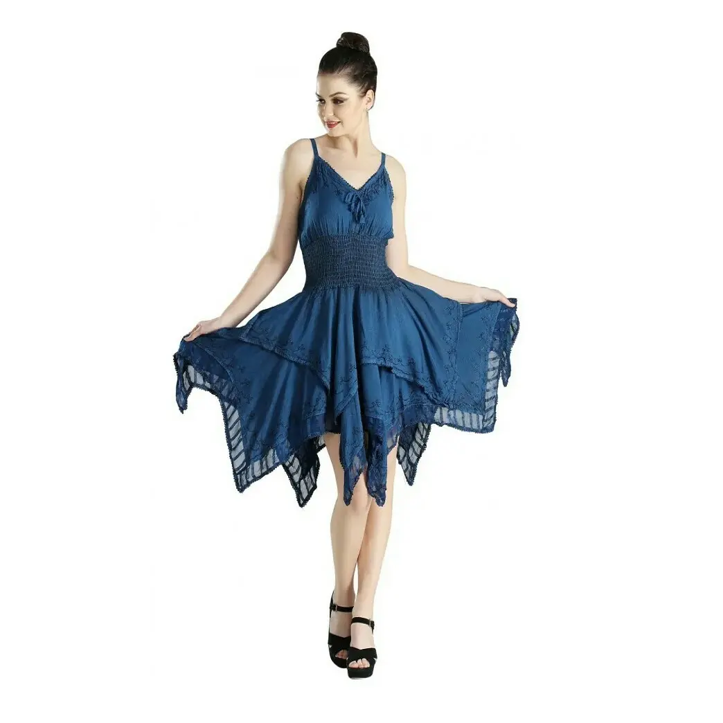 レーヨンジャカードコルセットスタイルハンカチ裾ドレス2022カスタマイズデザインビーチウェアドレス販売