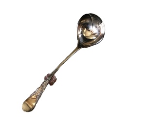 Ensemble de 4 couverts en acier inoxydable avec 2 poignées en laiton, design personnalisé, parfaits pour les ustensiles de cuisine élégants et les couverts de table. - Product Image 5