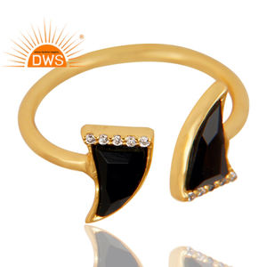 New <b>Girls</b> 14k Yellow Gold Plated 925 Silver Adjustable Stacking <b>Ring</b> Gemstone Jewelry Manufacturer Classic Collection - Product Image 2