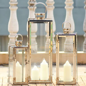 Customized Modern Black <b>Large</b> Table Decorative <b>Candle</b> Lantern Home Decor for Christmas - Product Image 4