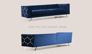 Juego de Muebles de Sala de Estar de Diseño Moderno Hechos a Medida, Sofá de Tela de Lujo, Juego de Sofás de Sala de Estar, Estilo Europeo, EE. UU., Árabe - Product Image 5