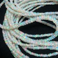 Vivaaz Gems - Cuentas Redondas Lisas de Ópalo Welo Etíope Natural, Grado AAA+, Certificado IGI, Multicolores, para la Elaboración de Joyas