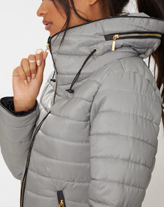 Veste bouffante avec capuche vêtements d'hiver respirants pour femmes vestes d'hiver bouffantes à glissière pour femme OEM Logo personnalisé - Product Image 2