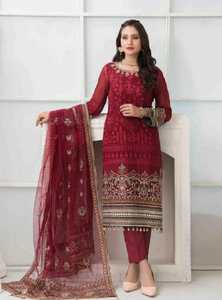 Lovely Style Heavy Embroidery Neck With Handwork and Stone Work - Product Image 2