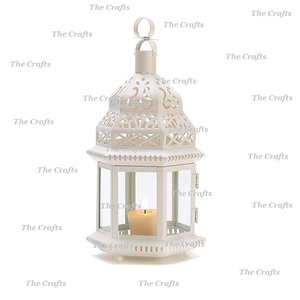 Linterna colgante de hierro y vidrio, linterna de tamaño y forma personalizados para iluminación y decoración de bodas - Product Image 5