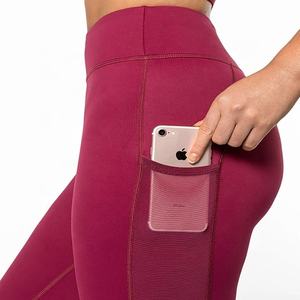 Mallas de malla de entrenamiento para mujer, Leggings con bolsillo para Yoga y gimnasio, talla grande, venta al por mayor - Product Image 3