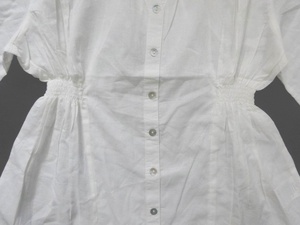 Blusa de algodón blanca de manga larga para mujer, camisa de cintura con bata, talla personalizada, fabricante de envío a granel - Product Image 2