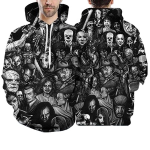 เสื้อสเวตเตอร์มีฮู้ดพิมพ์ลายของผู้ชายผู้หญิง,เสื้อสเวตเตอร์เสื้อแจ็กเก็ตเสื้อสวมหัวกะโหลกศีรษะปี3D - Product Image 1