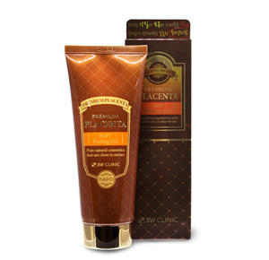 Gel exfoliant doux au placenta 3W CLINIC Premium, cosmétique coréen K-Beauty, exfoliation des pores et du sébum, nettoyant visage, éclaircissant pour la peau - Product Image 1