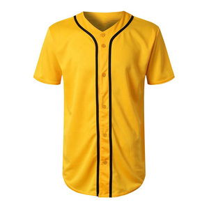 Maillot de baseball col rond pour hommes, personnalisé, bon marché, boutons complets, - Product Image 6