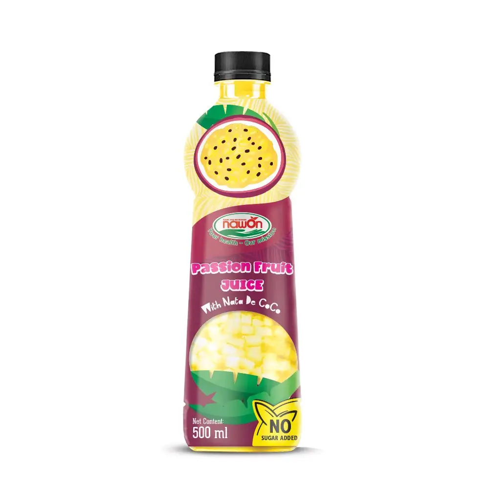 500Ml Nawon Nata De Coco Psssion Fruit Vietnam Laag Suiker Gratis Monster Vruchtensap Met Nata De Coco Oem/Odm Drank Fabrikant