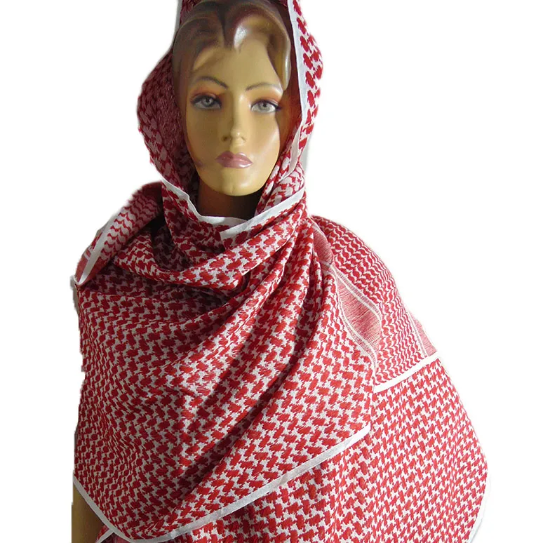 Shemagh Keffiyah Арабский мусульманский арафат шарф шарфы жаккардовый длинный шарф