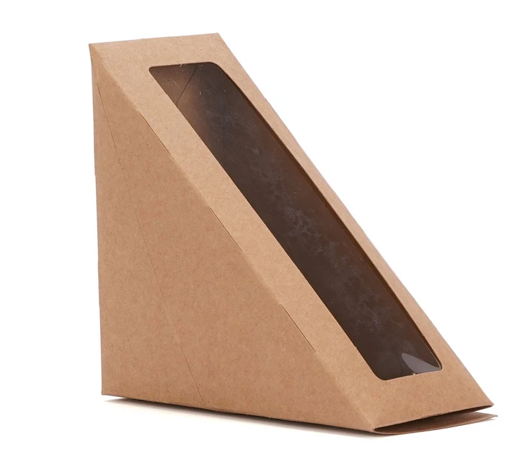 Easy to Assemble Brown Color 300 GSM Thickness Kraft Paper Sandwich Box | Customization Possible