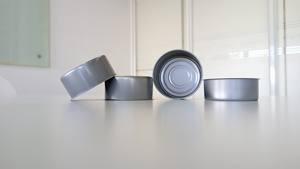 กระป๋องโลหะ2ชิ้นทนทานพิมพ์โลโก้แบบกำหนดเองสีดำสำหรับเนื้อผลไม้ทูน่าส่งออกไปยังเวียดนามสำหรับเทียน - Product Image 5