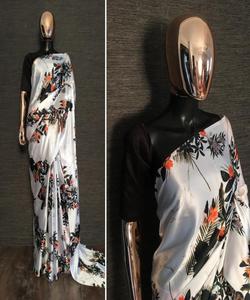 Saree de travail de séquence de broderie georgette moderne avec chemisier non cousu vêtements de mariage prix de gros vêtement ethnique vêtement surat - Product Image 5