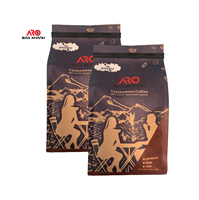 Produit phare : Mélange de grains de café entiers Robusta Arabica, sachet de 0,25 kg, OEM, parfum riche, goût amer intense, grains de café torréfiés purs, export