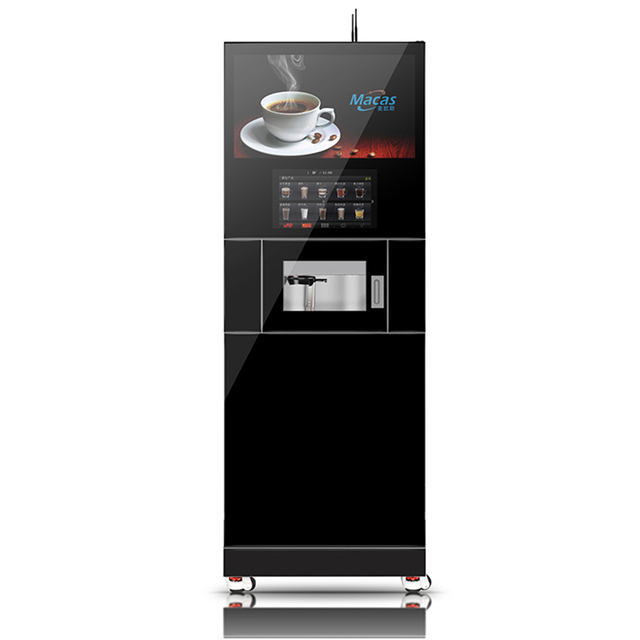MACAS Commercial Stainless Steel Fully Automatic Robot Bean Cup Coffee Vending Machine 9 Bar Pressure Precise Temperature