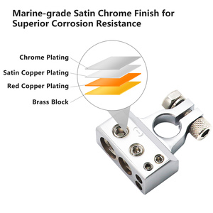 Terminali batteria Edge <span class=keywords><strong>RBT</strong></span> 0/4/8/10 Gauge per impieghi gravosi con spessori spaziali e copertura trasparente, positivo e negativo (coppia) - Product Image 2