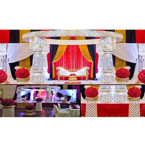 Mandap de mariage hindou traditionnel, Mandap de mariage indien sculpté en fibre, Décoration de mariage Fidji Maharani, LONDRES - Product Image 1