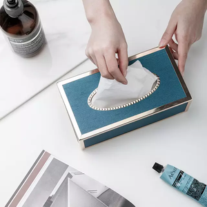 Couverture de boîte à mouchoirs de style classique de haute qualité Design moderne de luxe avec organisateur de stockage de cuisine en rotin caractéristique usage domestique - Product Image 2