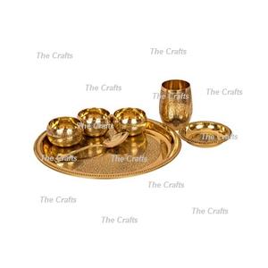 Ensemble de thali en acier martelé, écologique, pour servir les aliments, avec vaisselle de qualité supérieure, style moderne classique - Product Image 5