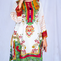 Kurti Masoori MP-A088 pour femme, prêt-à-porter, en tissu lawn, avec broderie artisanale de haute qualité et impression numérique, style indien/pakistanais, échantillon disponible en 7 jours