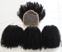 Magnifique tissage de cheveux afro bouclés crépus, double trame, ondulations profondes lâches, boucles italiennes, cheveux humains vierges Remy vietnamiens, micro-liens