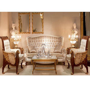 Juego de Sofás de Madera de Teca Tallada de Estilo Barroco Europeo Moderno, Tamaño Personalizado, Color Personalizado, Inspirado en el Estilo Victoriano Turco - Product Image 1