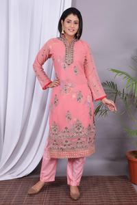 <b>Beautiful</b> Office Wear Cotton Rayon Printed Ladies Wear Kurti with Palazzo Indian Ready to Wear Low Price Wholesale - Product Image 4