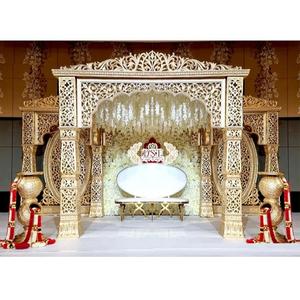 Jodha Akbar-decoración de boda deslumbrante, mandril dorado para eventos, bodas - Product Image 1
