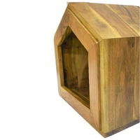 Fait à la main pour animaux domestiques, maison en bois de haute qualité pour chats et chiens, couleur naturelle, vente en gros, offre spéciale