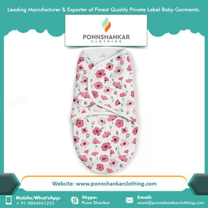 Indian Factory Supply Top Quality Organic Cotton Material Infant <b>Newborn</b> Adjustable <b>Swaddle</b> Wrap - Product Image 5
