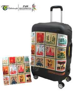 Cubierta de maleta con impresión personalizada, protector de LICRA elástico con diseño de patrón de placa, cubierta de maleta personalizada hecha en Turquía - Product Image 6