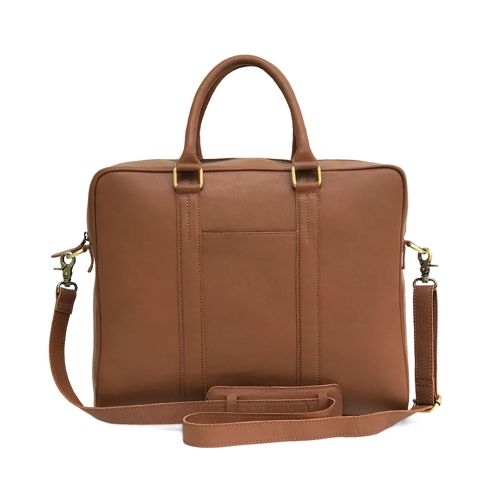 Briefcases Custom Slim Executive Travel Bag Handbag Men's Leather Business Laptop Briefcase