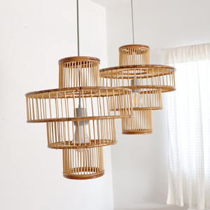 Pantalla de Lámpara Elegante, Moderna y Rústica, de Bambú y Ratán, Diseño Tradicional de Mediados de Siglo, para Decoración del Hogar y Oficina, Venta al por Mayor en Vietnam - Product Image 1