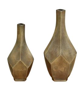 Vase moderne en laiton et aluminium, décoration d'intérieur, cadeaux pour mariage et fêtes, 2 vases - Product Image 1