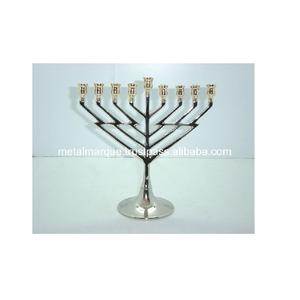 Soporte de latón para velas Menorah, soporte de vela artesanal irrompible, forma personalizada, calidad de alta estándar - Product Image 3