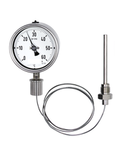 Termometer Tekanan Gas ACCUTHERM CF1 Tipe Terpasang Bahan SS304 Rentang -50~600C OEM/ODM Dapat Disesuaikan Garansi 3 Tahun