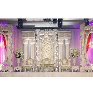 แผงเวทีงานแต่งงานร่วมสมัยสีขาวแผงเวทีงานแต่งงานสุดหรูกรอบหลังเวทีงานเทศกาลแต่งงานราชวงศ์ไฟเบอร์ - Product Image 1