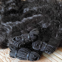 Ekstensi Rambut Manusia Keriting Alami Indian Virgin Pelipis Tidak Diproses Kutikula Rambut Berikat-ikat Rambut Tidak Rontok Pengiriman DHL Gratis